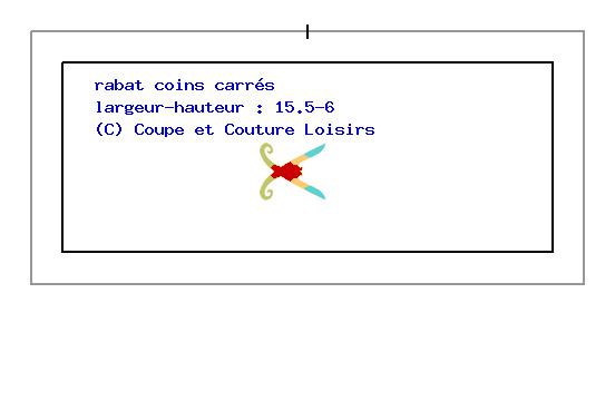 rabat de poche carrée de 15.5 cm sur 6 cm à télécharger gratuitement